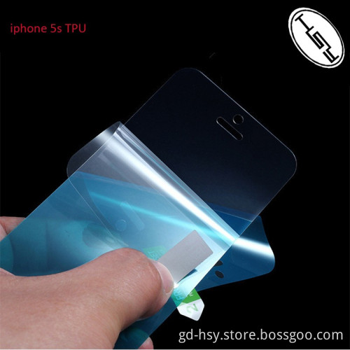 HUYSHE TPU Nano anti shock screen protector for iphone 5 5s 5c TPU film for iphone5s
